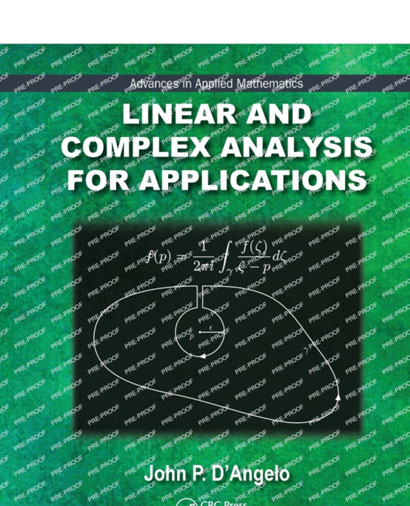 LINEAR AND COMPLEX ANALYSIS FOR APPLICATIONS-JOHN
