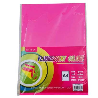 A4 FLUORESCENT PAPER 80G ASSORTED