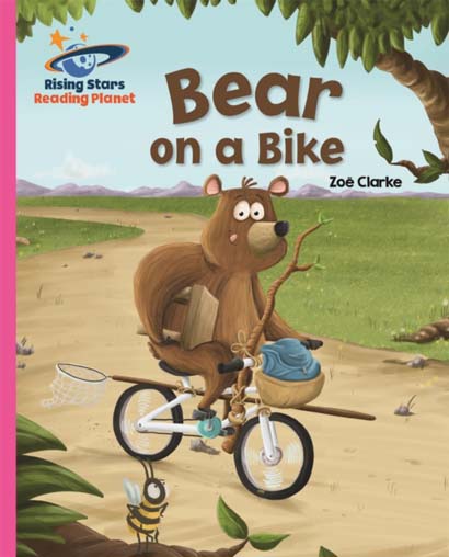 READING PLANET BEAR ON A BIKE - PINK B GALAXY-ZOE