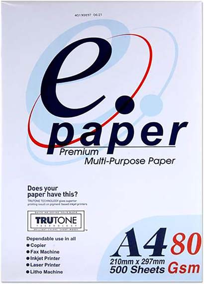 E PAPER A4 2120X297MM 80GSM