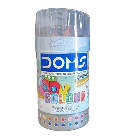 DOMS HALF SIZE COLOUR PENCILS 24 (TIN PACK) 80363