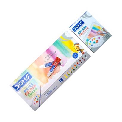 DOMS WATER COLOUR TUBES WITH PALETTE 18S 80376