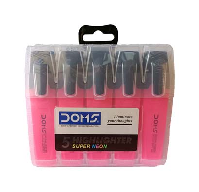 DOMS SUPER NEON HIGHLIGHTER PEN - PINK 80677