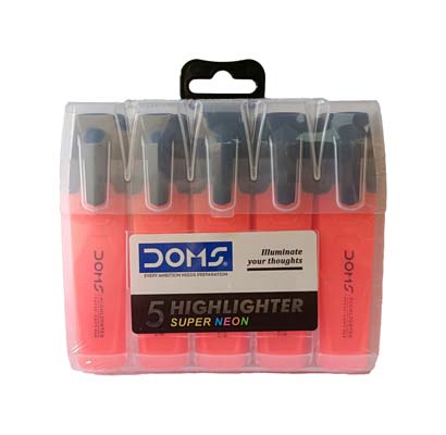 DOMS SUPER NEON HIGHLIGHTER PEN - ORANGE 80678
