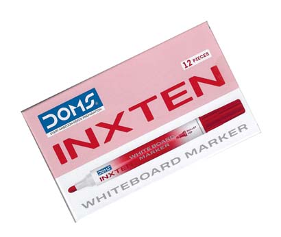 DOMS INXTEN WHITEBOARD MARKER RED BULLET 80834