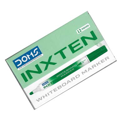 DOMS INXTEN WHITEBOARD MARKER GREEN BULLET 80835
