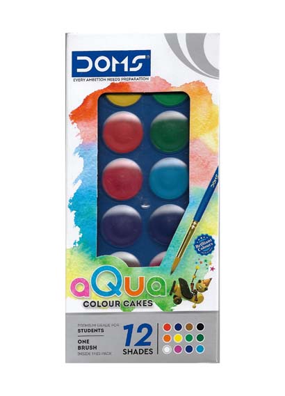 DOMS WATER COLOUR 12 CAKES 7427