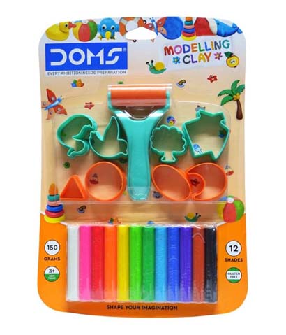 DOMS MODELLING CLAY 12 SHADES 150 GMS 8459