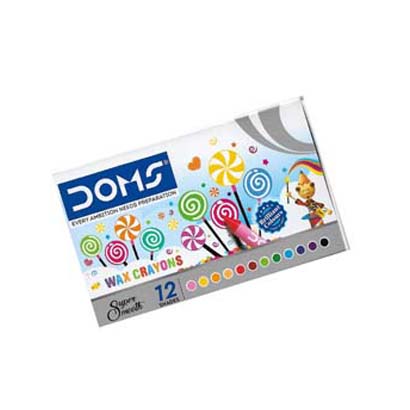 DOMS WAX CRAYONS 12 SHADES 3448