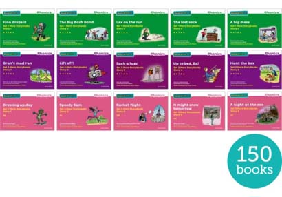 READ WRITE INC PHONICS GREEN PURPLE AND PINK MORE STORYBOOKS EASY BUY PACK - MISKIN