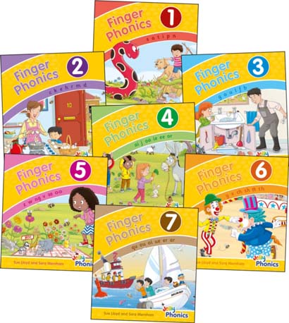 FINGER PHONICS BOOKS 1-7 IN PRECURSIVE LETTERS BRITISH ENGLISH EDITION- SARA WERNHAM