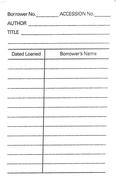 LIBRARY CARDS