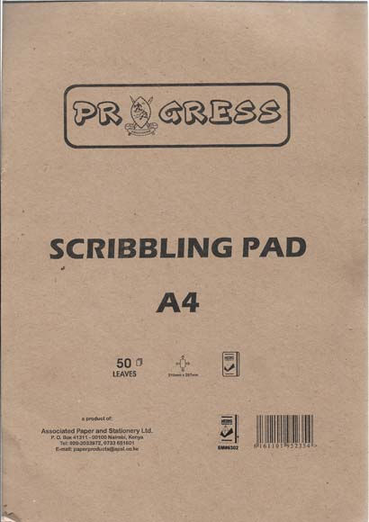 PROGRESS SCRIBBLING PAD A4