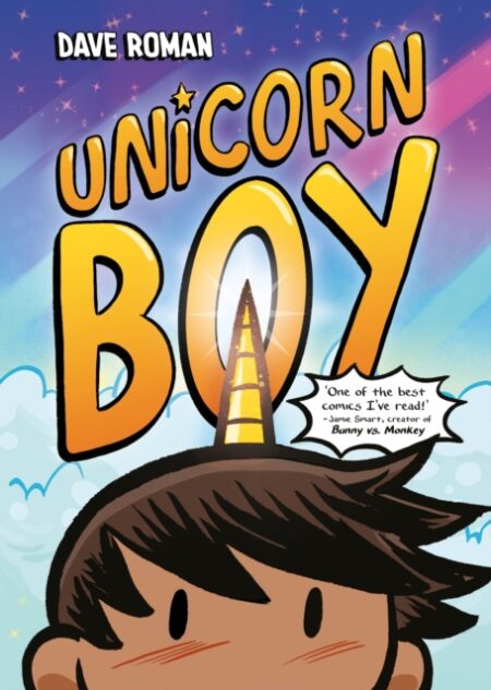 UNICORN BOY WINNER OF THE WEEK JR BOOK AWARDS 2025 GRAPHIC NOVEL - DAVE ROMAN