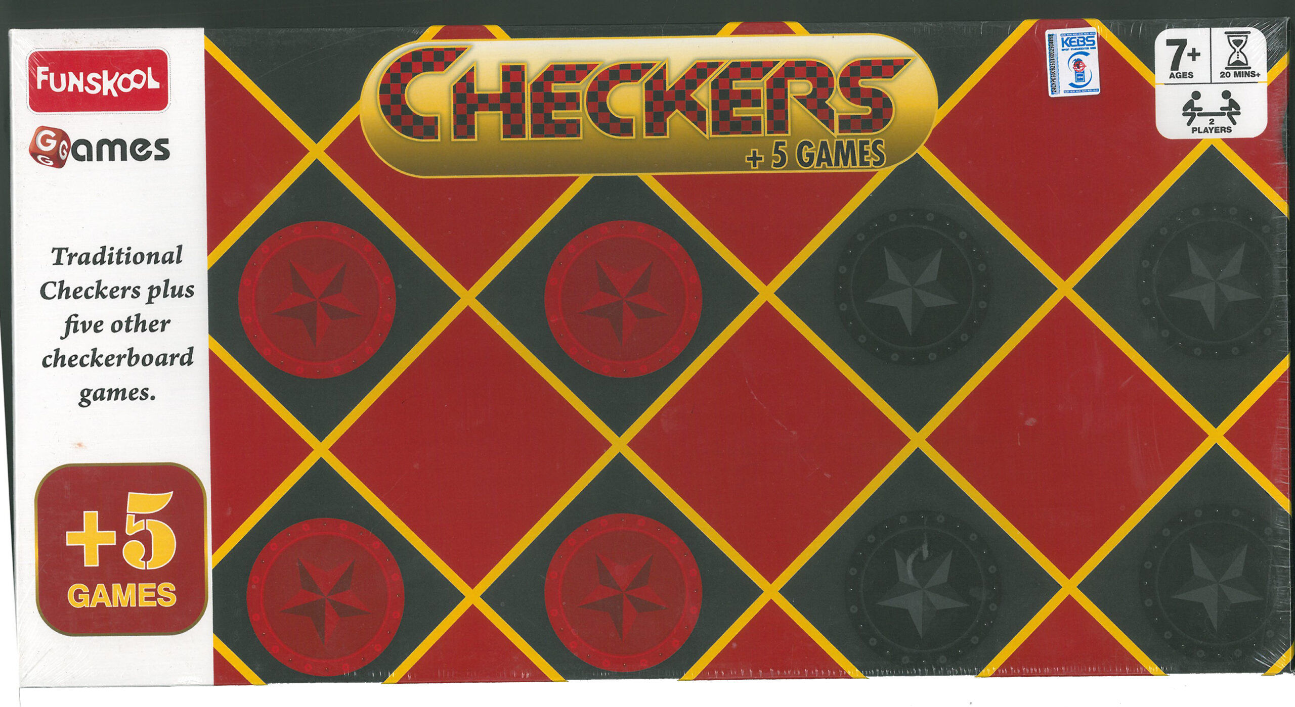 Checkers Plus 5 Games Age 7 Plus Funskool