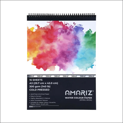 Amariz A3 Water Colour Paper 300Gsm A300100003