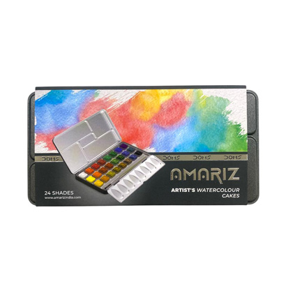 Doms Amariz Water Colour Cakes 24 Shades + 1brush Tin A113001024