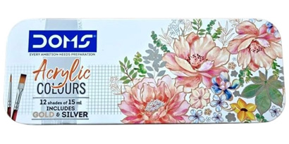 Doms Fabric Acrylic Colour 12 Shades 15 Ml D116015012