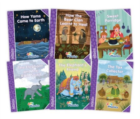 Jolly Phonics Folktales Purple Readers Level 5 Complete Set 1 6 - Sara Wernham