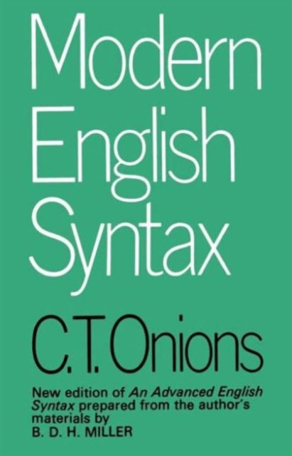 Modern English Syntax - Ct Onions