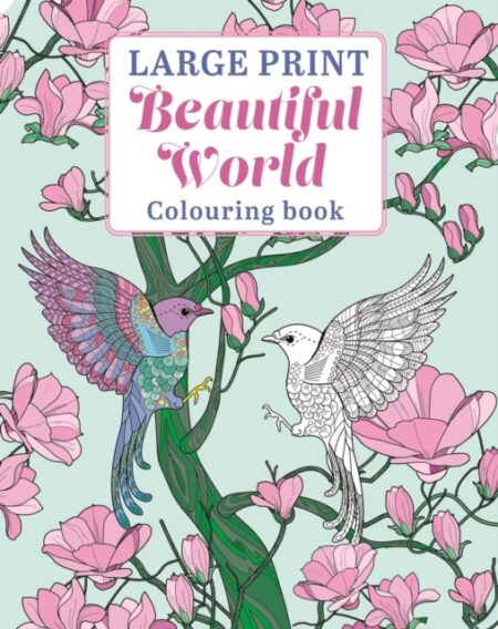 Large Print Beautiful World Colouring Book - Tansy Willow